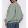 imagePRETTYGARDEN Womens Quilted Bomber Jacket Fall Fashion 2026 Lightweight Cropped Zip up Outerwear Winter Puffer Coats PocketsSage Green