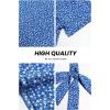 imagePRETTYGARDEN Womens Summer Floral Boho Maxi Dress Short Sleeve Wrap V Neck Ruffle Long Flowy Beach Wedding Guest DressesBlue Floral
