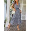 imagePRETTYGARDEN Womens Summer Floral Boho Maxi Dress Short Sleeve Wrap V Neck Ruffle Long Flowy Beach Wedding Guest DressesBlue01