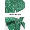 imagePRETTYGARDEN Womens Summer Floral Boho Maxi Dress Short Sleeve Wrap V Neck Ruffle Long Flowy Beach Wedding Guest DressesGreen Floral