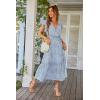 imagePRETTYGARDEN Womens Summer Floral Boho Maxi Dress Short Sleeve Wrap V Neck Ruffle Long Flowy Beach Wedding Guest DressesLight Blue