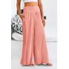 imagePRETTYGARDEN Womens Summer Wide Leg Trouser Pants Casual High Waisted Flowy Palazzo Lounge Pant with Pockets