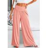 imagePRETTYGARDEN Womens Summer Wide Leg Trouser Pants Casual High Waisted Flowy Palazzo Lounge Pant with Pockets