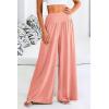 imagePRETTYGARDEN Womens Summer Wide Leg Trouser Pants Casual High Waisted Flowy Palazzo Lounge Pant with Pockets
