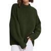 imagePRETTYGARDEN Womens Sweaters Spring 2026 Trendy Casual Crewneck Long Sleeve Cozy Knit Pullover Sweater Tops Fashion ClothingArmy Green