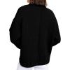imagePRETTYGARDEN Womens Sweaters Spring 2026 Trendy Casual Crewneck Long Sleeve Cozy Knit Pullover Sweater Tops Fashion ClothingBlack
