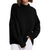 imagePRETTYGARDEN Womens Sweaters Spring 2026 Trendy Casual Crewneck Long Sleeve Cozy Knit Pullover Sweater Tops Fashion ClothingBlack