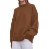 imagePRETTYGARDEN Womens Sweaters Spring 2026 Trendy Casual Crewneck Long Sleeve Cozy Knit Pullover Sweater Tops Fashion ClothingCaramel