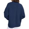 imagePRETTYGARDEN Womens Sweaters Spring 2026 Trendy Casual Crewneck Long Sleeve Cozy Knit Pullover Sweater Tops Fashion ClothingDark Blue