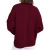 imagePRETTYGARDEN Womens Sweaters Spring 2026 Trendy Casual Crewneck Long Sleeve Cozy Knit Pullover Sweater Tops Fashion ClothingWine Red