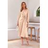 imagePRETTYGARDEN womens Formal Satin DressBeige