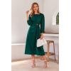 imagePRETTYGARDEN womens Formal Satin DressDark Green