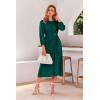 imagePRETTYGARDEN womens Formal Satin DressDark Green