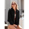 imageWinter Coats Fashion Faux Fur Long Sleeve Fleece Shaggy Jacket OuterwearBlack