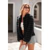 imageWinter Coats Fashion Faux Fur Long Sleeve Fleece Shaggy Jacket OuterwearBlack