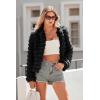 imageWinter Coats Fashion Faux Fur Long Sleeve Fleece Shaggy Jacket OuterwearBlack