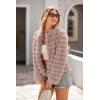 imageWinter Coats Fashion Faux Fur Long Sleeve Fleece Shaggy Jacket OuterwearLight Khaki