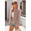imageWinter Coats Fashion Faux Fur Long Sleeve Fleece Shaggy Jacket OuterwearLight Khaki