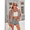 imageWinter Coats Fashion Faux Fur Long Sleeve Fleece Shaggy Jacket OuterwearLight Khaki