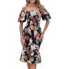 Floral Black Red