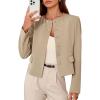 imagePRETTYGARDEN Women Blazers Business Casual Outfits 2026 Fall Fashion Long Sleeve Professional Office Work Suit Jacket ClothesLight Khaki
