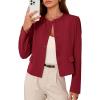 imagePRETTYGARDEN Women Blazers Business Casual Outfits 2026 Fall Fashion Long Sleeve Professional Office Work Suit Jacket ClothesWine Red