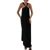 imagePRETTYGARDEN Womens 2026 Casual Long Summer Dresses Sleeveless Strappy Loose Flowy Beach Vacation Maxi Dress with PocketsBlack