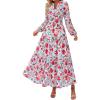 Floral Blue Red