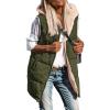 imagePRETTYGARDEN Womens 2026 Fall Reversible Long Vests Sleeveless Fleece Jacket Zip Up Hoodie Pockets Warm Coat Winter ClothingArmy Green