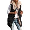 imagePRETTYGARDEN Womens 2026 Fall Reversible Long Vests Sleeveless Fleece Jacket Zip Up Hoodie Pockets Warm Coat Winter ClothingBlack