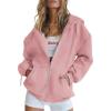 imagePRETTYGARDEN Womens 2026 Zip Up Y2K Hoodies Casual Long Sleeve Sweatshirts Fall Spring Track Jackets with PocketsPink