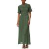 imagePRETTYGARDEN Womens Eyelet Cover Up Dress 2026 Summer Vacation Resort Maxi Dresses Beach Short Sleeve Hollow Out SundressArmy Green