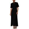 imagePRETTYGARDEN Womens Eyelet Cover Up Dress 2026 Summer Vacation Resort Maxi Dresses Beach Short Sleeve Hollow Out SundressBlack