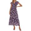 Black Purple Floral