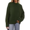 imagePRETTYGARDEN Womens Sweaters Spring 2026 Trendy Casual Crewneck Long Sleeve Cozy Knit Pullover Sweater Tops Fashion ClothingArmy Green