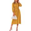 imagePRETTYGARDEN womens Formal Satin DressYellow