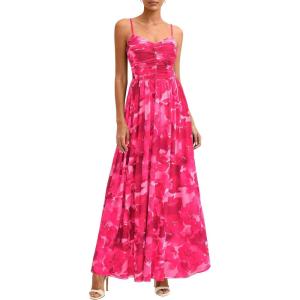 imagePRETTYGARDEN Women Summer Floral Maxi Dress 2026 Spirng Spaghetti Strap Mesh Boho Sundress Party Beach Vacation Long DressesPink Floral