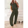 imagePRETTYGARDEN 2 Piece Outfits for Women Summer 2026 Knit Vest Tops Sweatpants Spring Beach Vacation Travel Sweater Lounge SetArmy Green