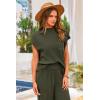 imagePRETTYGARDEN 2 Piece Outfits for Women Summer 2026 Knit Vest Tops Sweatpants Spring Beach Vacation Travel Sweater Lounge SetArmy Green