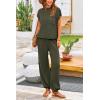 imagePRETTYGARDEN 2 Piece Outfits for Women Summer 2026 Knit Vest Tops Sweatpants Spring Beach Vacation Travel Sweater Lounge SetArmy Green