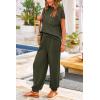 imagePRETTYGARDEN 2 Piece Outfits for Women Summer 2026 Knit Vest Tops Sweatpants Spring Beach Vacation Travel Sweater Lounge SetArmy Green