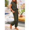 imagePRETTYGARDEN 2 Piece Outfits for Women Summer 2026 Knit Vest Tops Sweatpants Spring Beach Vacation Travel Sweater Lounge SetArmy Green