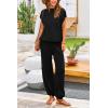 imagePRETTYGARDEN 2 Piece Outfits for Women Summer 2026 Knit Vest Tops Sweatpants Spring Beach Vacation Travel Sweater Lounge SetBlack