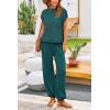 imagePRETTYGARDEN 2 Piece Outfits for Women Summer 2026 Knit Vest Tops Sweatpants Spring Beach Vacation Travel Sweater Lounge SetBlue Green