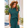 imagePRETTYGARDEN 2 Piece Outfits for Women Summer 2026 Knit Vest Tops Sweatpants Spring Beach Vacation Travel Sweater Lounge SetBlue Green