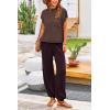 imagePRETTYGARDEN 2 Piece Outfits for Women Summer 2026 Knit Vest Tops Sweatpants Spring Beach Vacation Travel Sweater Lounge SetCoffee
