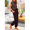 imagePRETTYGARDEN 2 Piece Outfits for Women Summer 2026 Knit Vest Tops Sweatpants Spring Beach Vacation Travel Sweater Lounge SetCoffee