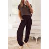 imagePRETTYGARDEN 2 Piece Outfits for Women Summer 2026 Knit Vest Tops Sweatpants Spring Beach Vacation Travel Sweater Lounge SetCoffee