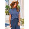imagePRETTYGARDEN 2 Piece Outfits for Women Summer 2026 Knit Vest Tops Sweatpants Spring Beach Vacation Travel Sweater Lounge SetDark Blue