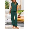 imagePRETTYGARDEN 2 Piece Outfits for Women Summer 2026 Knit Vest Tops Sweatpants Spring Beach Vacation Travel Sweater Lounge SetDark Green